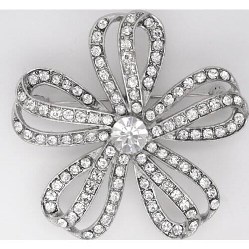 12pcs/lot Wholesale Rhinestone Flower Pin brooches Wedding Party jewelry brooch C101276