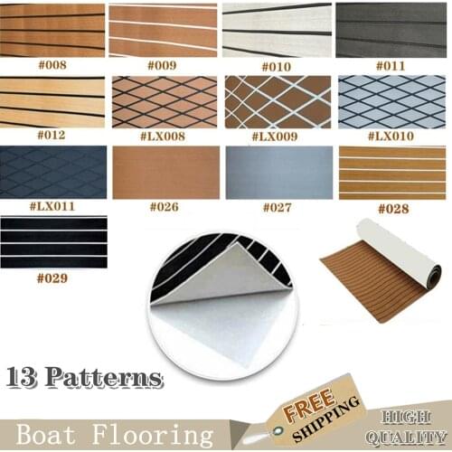 13 Patterns Self-Adhesive EVA Foam Boat Marine Boat Flooring Sheet Faux Boat Teak Decking Sheet Mats Accessories Deluxe Marine