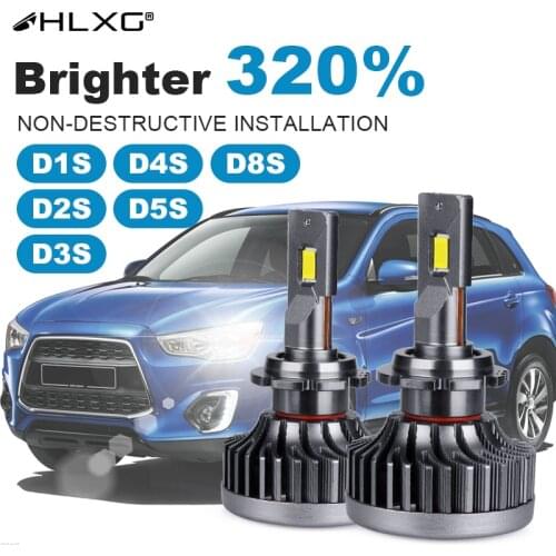 2pcs LED D1S 90W Canbus HID D3S D2S LED 2 Sides Headlights Replace D4S D5S D8S 10000LM High Bright CSP 6000K Lighting Light HLXG