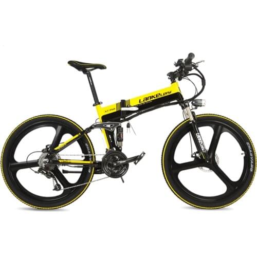 27-Speed, 26", 48V/10A, 400W, Oil Disc Brake, 5-Section Pedal Assist Mode, Folding Electric Bike, Excellent Battery