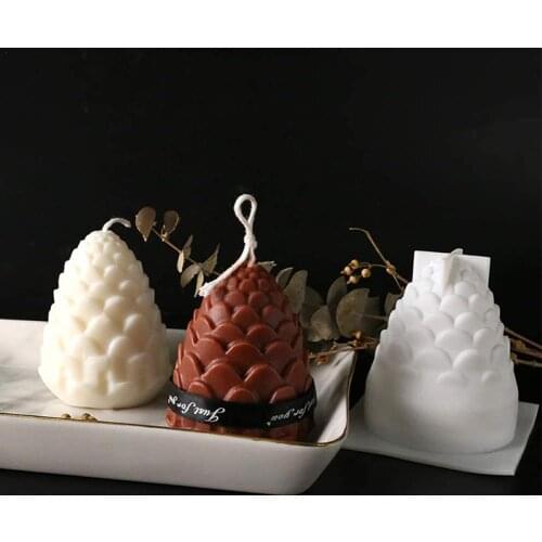 3d Silicone Pine Cone Candle Mold Mould Diy Handmade Aromatherapy Candles Beeswax Pinecone Candle Making Mould