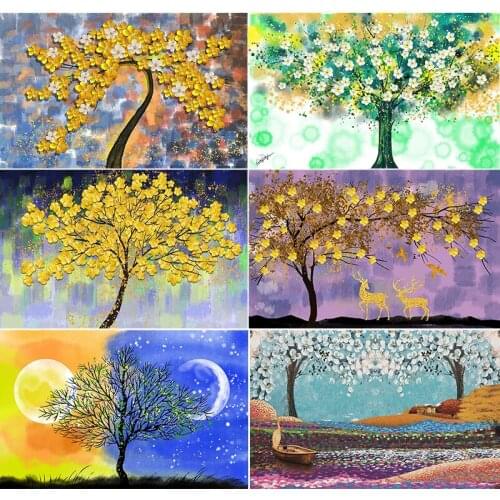 XUEQIXIAOZU 5D Diamond Painting "Fortune Tree" Decorative Painting DIY Rhinestone Cross Stitch Home Decoration Gift HCS11