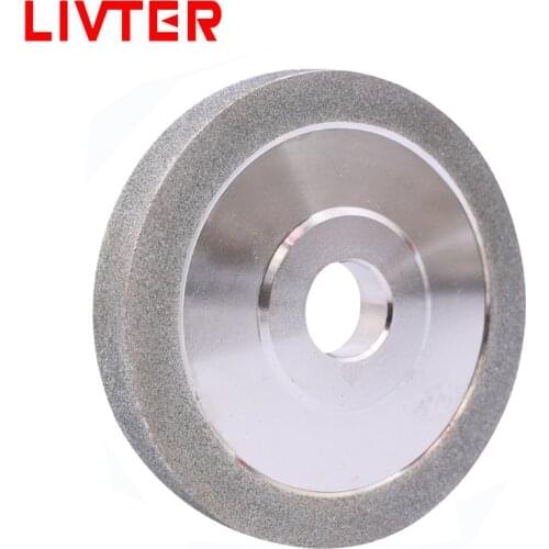 LIVTER Diamond Plating Wheel 8 Inch PDX Resin Single Bevel Grinding Stone Stone Glass Metal Polishing Disc