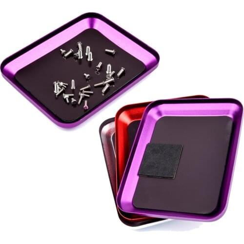 Aluminum Alloy Magnetic Nut Screw Tray For RC Phone Car Repair Tools Supplies X4YD