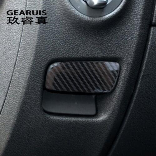 Car Styling Carbon fiber drive Handbrake P Buttons Decorative panel Cover Stickers Trim For Audi q7 4l Interior Auto Accessories