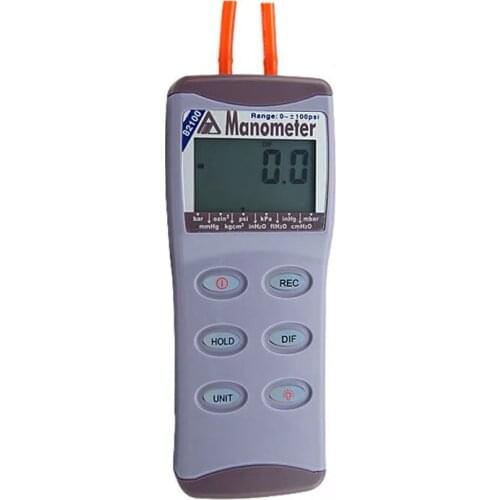 AZ82100 Pressure Gauge Pressure range 0- 100psi Manometer Measure the Air Differential Pressure Manometer Pressure Mete
