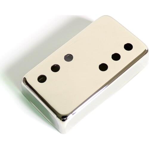 Free Shipping 50+52mm 2pcs/Pack 3+3 holes Nickel silver lp humbucker guitar pickup cover in nickel color