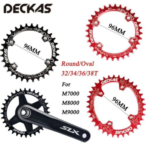 DECKAS Chainring 96BCD-S Narrow Wide MTB Chain Ring Mountain Road Bike Round/Oval Chainwheel 32-38T Fit SHIMANO XTR,XT,SLX