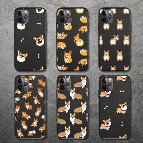 Phone Case for iPhone 12 11 mini pro XS MAX 8 7 6 6S Plus X 5S SE 2020 XR cartoon Corgi