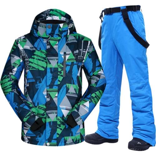 Men Ski Suit Brands Windproof Waterproof Warm Outdoor Sports Ski Jacket And Snow Pants Sets Winter Skiing And Snowboarding Suits
