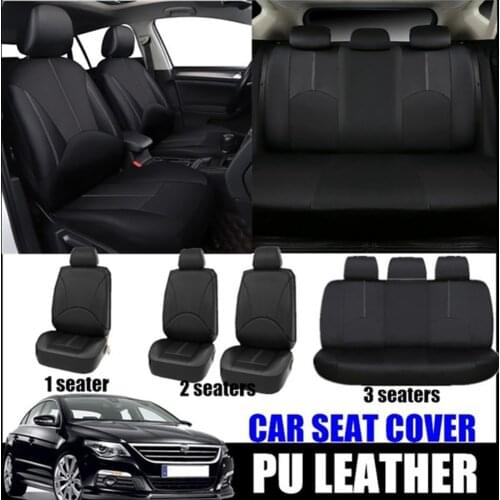 PU leather Car Seat Covers Set Car Styling Full set Car Interior Accessories Auto Protect Covers Car Seat Protector Universal