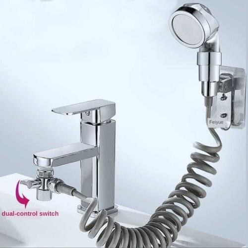 Bathroom Shower Head Sets Water Tap with External Shower Extender Shampoo Artifact for Hand Basin Sink Spray Shower Faucet