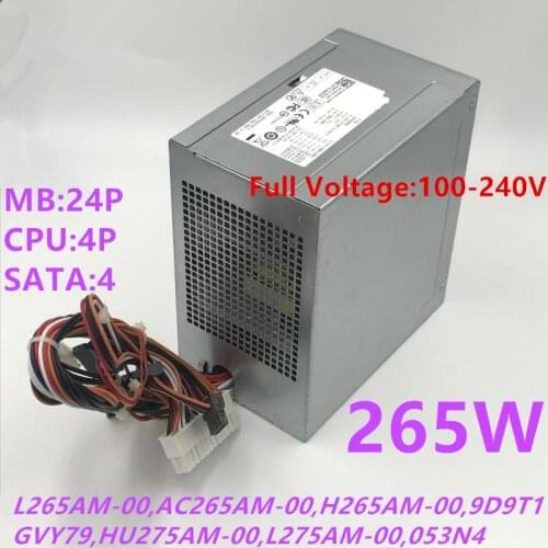 New PSU For Dell Inspiron 620 660 3847 265W Power Supply L265AM-00 AC265AM-00 H265AM-00 9D9T1 GVY79 HU275AM-00 L275AM-00 053N4