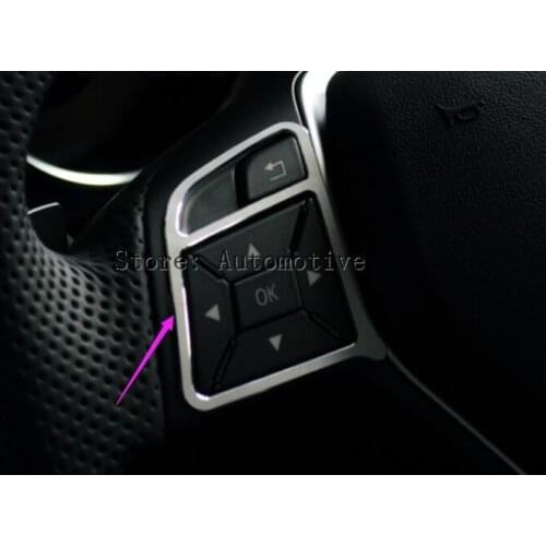 10-15 2pcs Steering Wheel Cover Trim For Mercedes Benz E Class W212 2010-2015