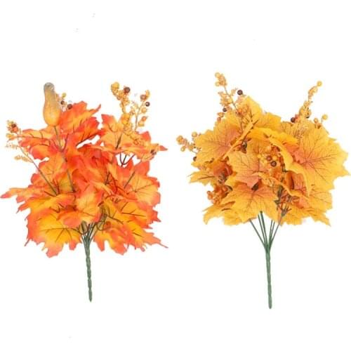 Autumn Props, Thanksgiving Decoration, Maple Leaf Cutting, Holiday Decoration, Pumpkin Simulation Bouquet, Fake Flowers