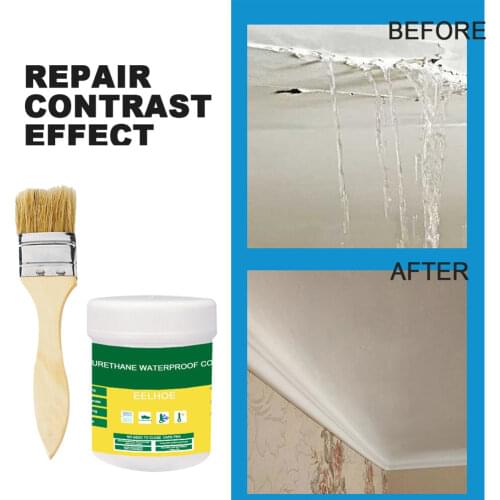 30g/100g/300g Transparent Waterproof Sealant Paste Repair Broken Surfaces Home House Sealer Mighty Paste Coating Paste W/ Brush
