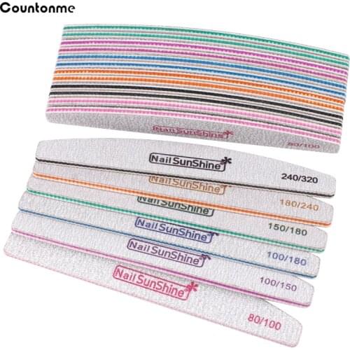 3/6/10Pcs Professional Nail Art Files For Manicure Double Sided Sanding Grinding Buffer Block 100/180 Nail Accessories Supply
