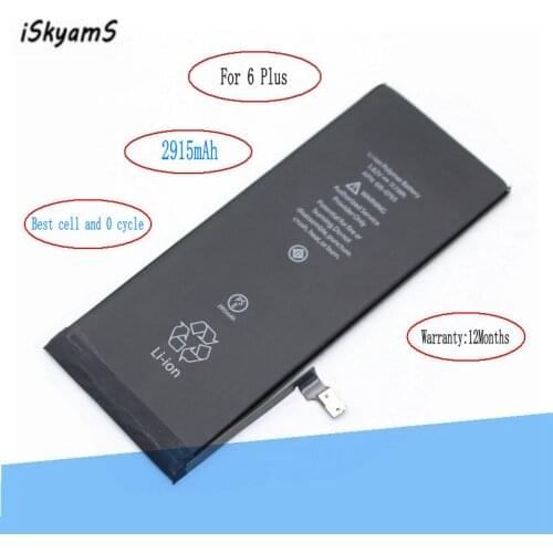 ISkyamS 1x 2915mAh 0 zero cycle Replacement Li-Polymer Battery For iPhone 6Plus 6+ 6 Plus Accumulator Batteries