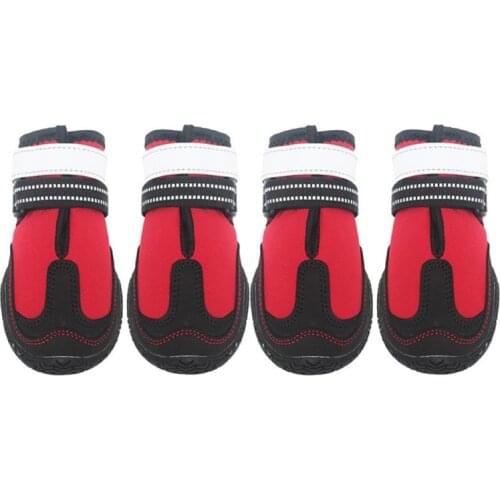 Pet Outdoor Paw Protectors Dog Shoes Sports Mountain Wearable Anti-slip Waterproof Soles Reflective Winter Snow Boots