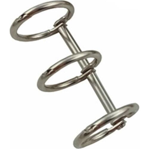 100 Pieces Of 3-Ring Metal Binder Book-Ring Snap Hinge For Diary Book 3-Hole Clip Round 19 .5 Mm