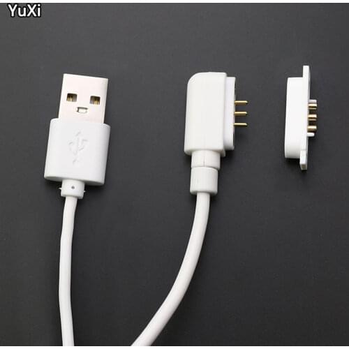1 Set Magnet Pogo Pin Connector USB Cable A Plug 1M 3 Pins 2.54 mm Pitch Power Charge Male Spring Loaded Female PCB Through Hole