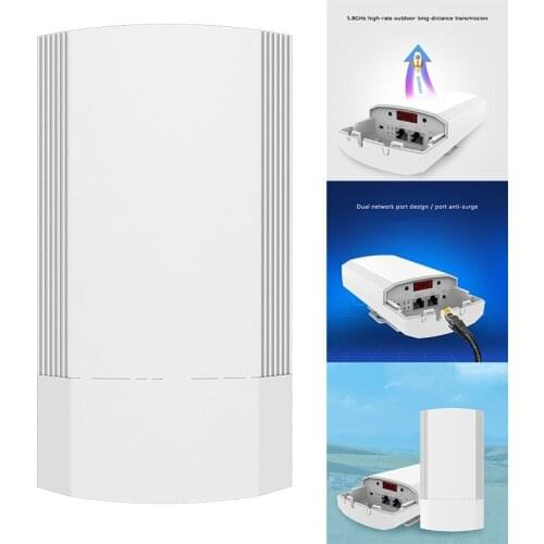 1 Pair Wireless WiFi Signal Extender 900Mbps 5.8Ghz Long Distance 1-2Km Outdoor Wireless Bridge Router