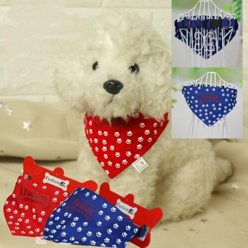 1 Pcs Dog Flowers Print Pet Dog Scarf Adjustable Size Dog Cat Bow Tie Pet Grooming Accessories Personalized Dog Scarfs