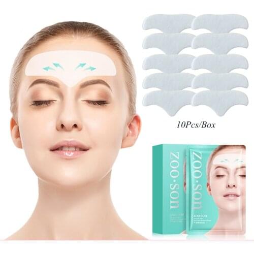 10Pcs Anti-wrinkle Forehead Patches Removal Moisturizing Anti-aging Sagging Wrinkles Smoothing Lines Locking Moisture Moisture