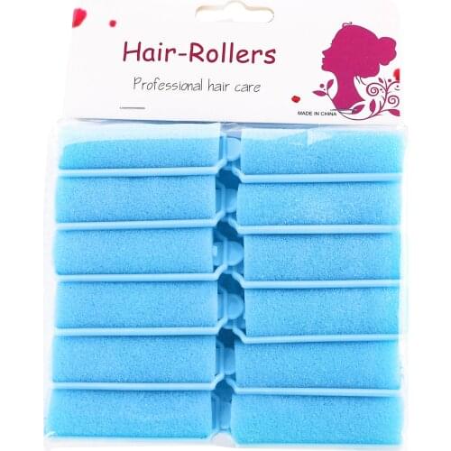 12pcs Magic Hair Curler Sponge Foam Cushion Wheel Curler Hairdressing Tool Sponge Curling Stick Does Not Hurt Hair Curler