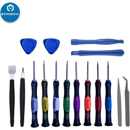 16 in 1 Mobile Phone Repair Tools Kit Screwdriver Set Pry Spudger Tweezers Opening Repair Kit for Phone 11 8 8p X samsung ipad