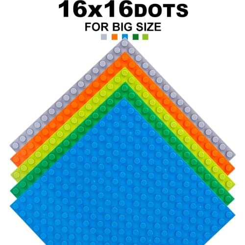 16x16 Dots For Duploes Big Bricks Base Plate 25*25cm Baseplate Big Size Building Blocks DIY Toys For Children
