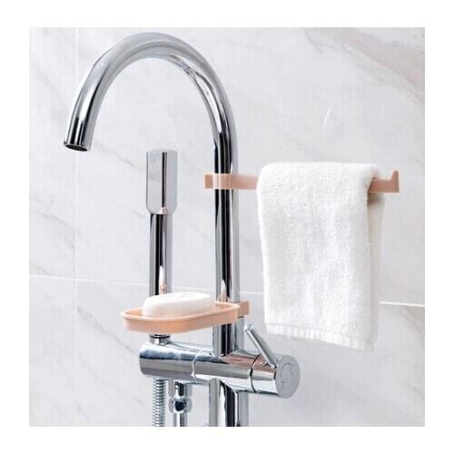2pcs/set Sink Hanging Storage Rack Holder Bathroom Kitchen Faucet Clip Dish Towel Shelf Drain Soap Box