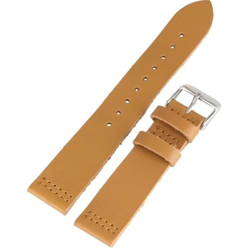 20 mm Width Genuine Leather Watch Straps Brown Men Women Wood Watchband Replacements New Arrival 2019