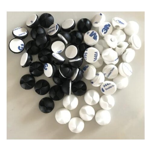 50PCS/lot Random Color Multipurpose Cable Wire Organizer Cable Clip Tidy USB Charger Cord Holder desktop fitted Fixed clamp