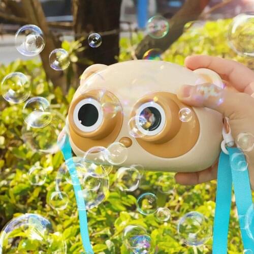 Cartoon Pig Camera Kids Baby Bubble Machine Outdoor Automatic Bubble Maker Birthday Gift for Girlfriend Bath Toys for Children