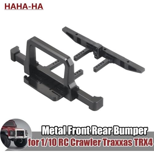 RC Car TRX4 Classic Metal Front Bumper with Rear Bumper for 1/10 RC Crawler Traxxas TRX-4 Defender