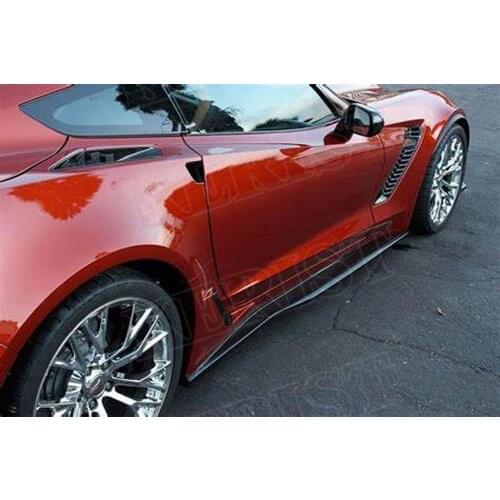 SIDE SKIRTS Carbon Fiber Side Bumper Skirts Side skirts Extension Car Styling for Corvette c7 2014-up