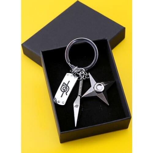 Anime NARUTO Keychain Sasuke Key Chain Pendant Akatsuki Hat Keychain Key Holder Charm Chaveiro Jewelry Souvenir Gift for Fans