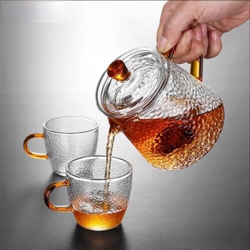 Teapot Glass Borosilicate Heat Resistant Glass Teapot Gas Stove Flower Puer Kettle Chinese Kung Fu Tea Set With Filter