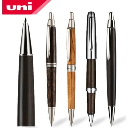 1Pcs Japan UNI PureMalt Series Black Ballpoint Pen SS-1015 / 1025/2005/5015 Oak Pen 0.7mm Barrel Push-in Business Office Oil Pen