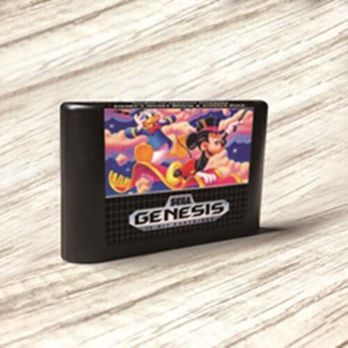 World of Illusion Starring Mickeyed Mouse and Donald Game Duck - USA Label MD Card for Sega Genesis Megadrive Video Game Console