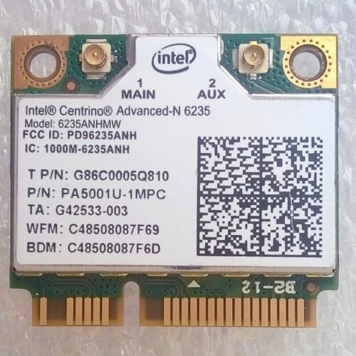 Intel Centrino Advanced-N 6235 802.11abgn 2x2 JP2 WiFi & BT4.0 Combo card,PA5001U-1MPC