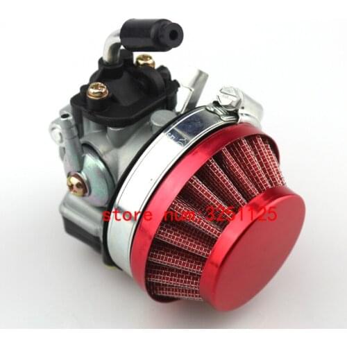 2 Stroke 37cc 49cc Racing 19mm Carburetor Carb & Air Filter for motorcycle 49cc 50cc 60cc 66cc 80cc 2 Stroke Gas Bike Engine