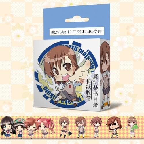 10 boxes/lot Anime Toaru Majutsu no Index Washi Tape Adhesive Tape TOY Kamijou Touma masking tapes Paper stickers 5M