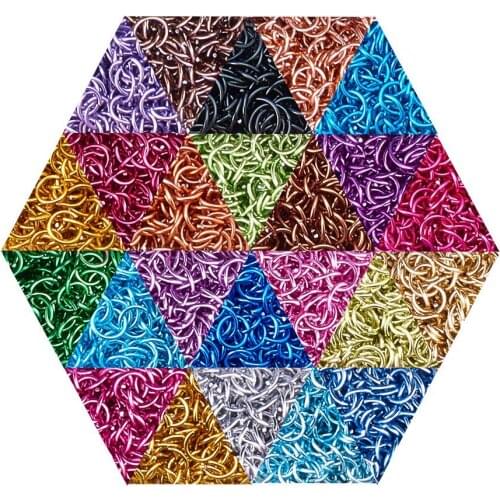 420pcs/10g Aluminum Wire Open Jump Rings Metal Loops Jump Rings Split Ring for Jewelry Making DIY Bracelet Necklace 6x0.8mm