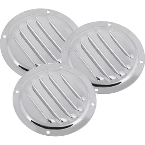 3 Pieces Round Louver Vent 103mm - 304 Stainless Steel - Marine Yacht RV