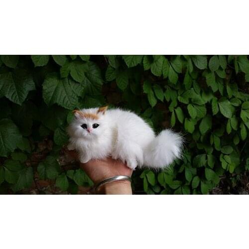 Small cute simulation cat model polyethylene&fur lying cat doll about 16x9cm 0894