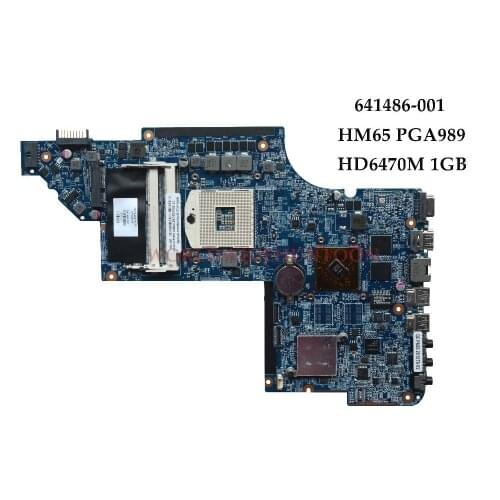 Wholesale High quality Laptop Motherboard for HP Pavilion DV6-6000 641486-001 HM65 PGA989 DDR3 HD6470M 1GB 100% Fully Tested
