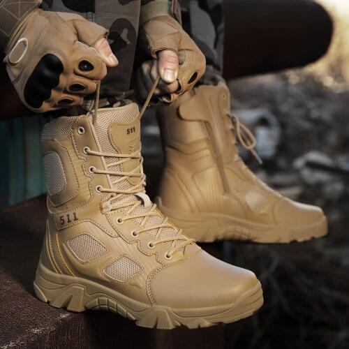 Fashion military summer Mens casual quality hightop shoe office riding 2020 safety for ankle causal outsole high zapatillas Men