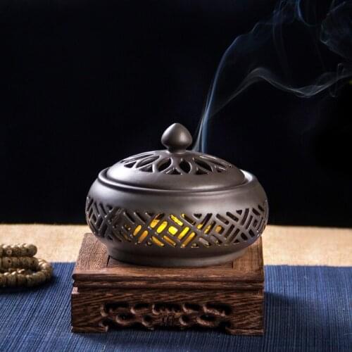 Night Light Incense Burner Ceramic Aromatherapy Furnace Vintage Aromatherapy Indoor Tea Ceremony Gifts